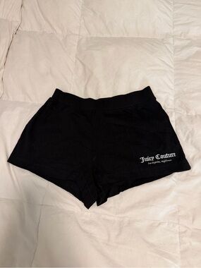 Juicy Couture Black Ribbed Lounge Shorts